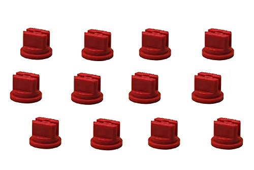 Pack of 12 - TeeJet Flat Spray Tips Red 80° Polymer 0.4 GPM @ 40 PSI Farmer Bob's Parts TP8004VP