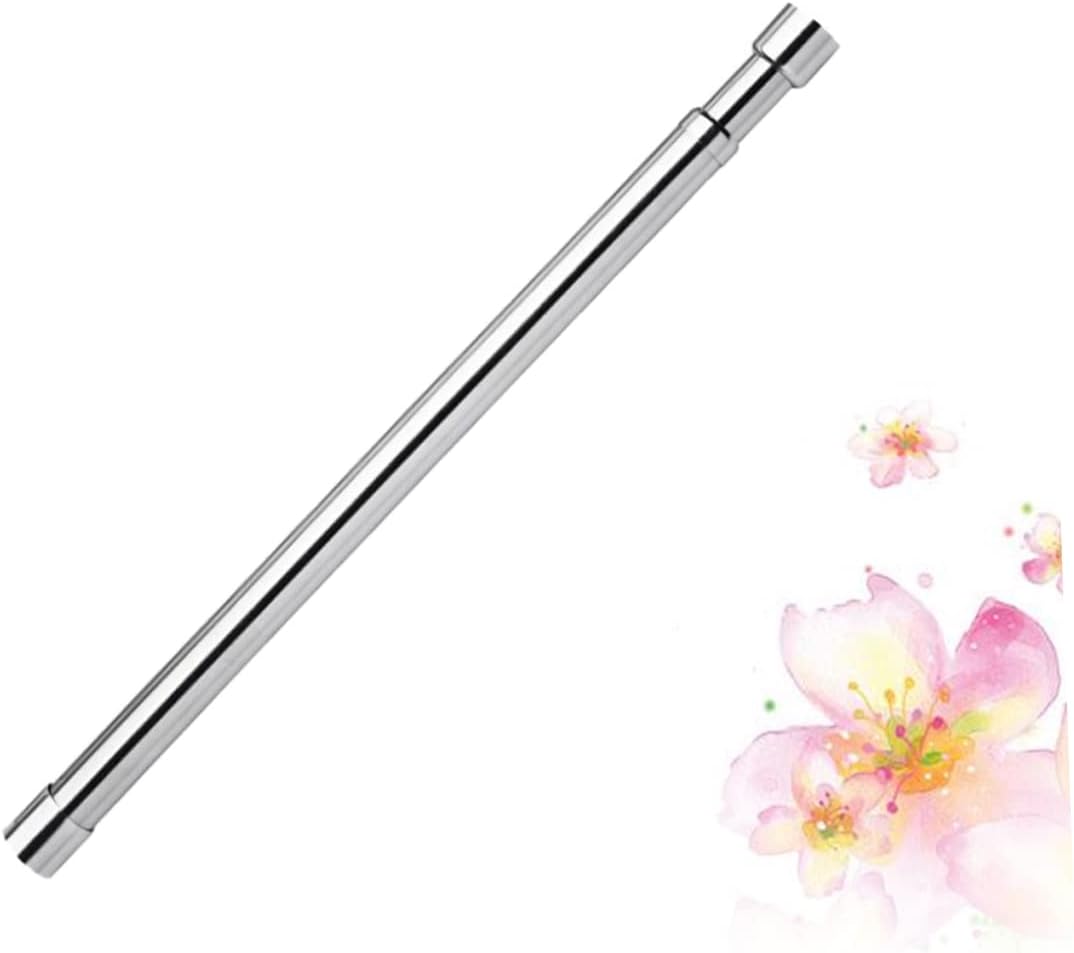 Stainless Steel Adjustable Telescopic Closet Pole Thickened Wardrobe Hanging Rod for Home Use Silver Easy Installation Design for Clothing Storage