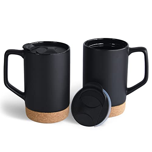 Set de 2 Mugs Cerámicos 17 oz Negro Mate miniatura 1