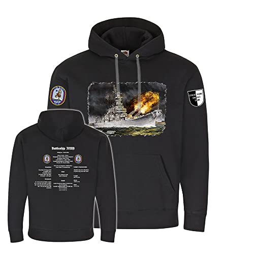 Sweat à capuche USS Iowa Copytec 26247 noir XX-Large pull marine