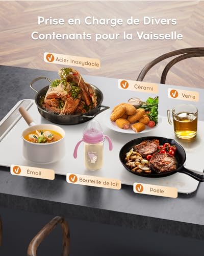 Miniatura 4 de Itrusou Bandeja De Calentamiento Eléctrico, Bandeja Calienta Platos Para Calentar Alimentos, Calentador De Comida Con Material Nano Silicona Para Familia, Fiestas, Eventos, Oficina