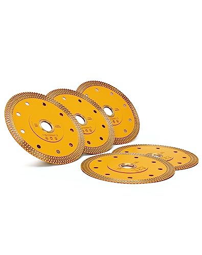 OSTEK 5 Stück/Box 11,4 cm Porzellanfliesen-Klinge super dünne Diamantklinge für Granit, Marmor, Porzellan, Keramikfliesen