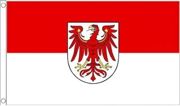 AZ FLAG - Brandenburg Flag - 3x5 Ft - 100D Polyester Germany - German Region Of Brandenburg Banner with Two Metal Grommets - Fade Resistant - Vivid Colors - 3' x 5' Feet - 150x90 Cm
