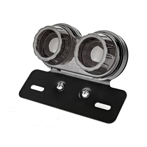 Feu arrière moto LED universel 12V clignotant intégré support plaque
