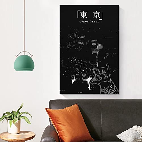 Liubo Anime Poster Tokyo Ghoul Kaneki Poster Canvas Wall Art Room Aesthetic Posters 12X18Inch(30X45Cm) #TOP3