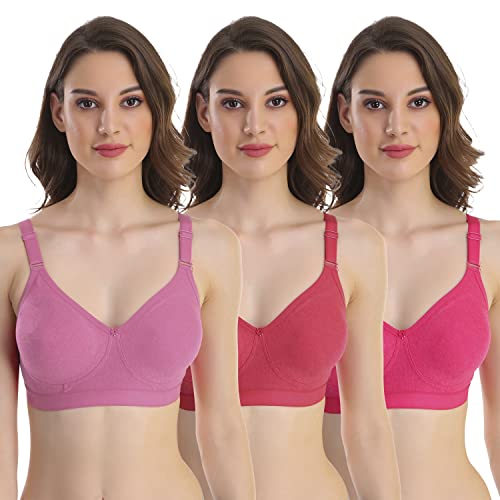 Image of Extra Comfort Non Padded Non Wire Bra for Everyday Combo Pack of 3