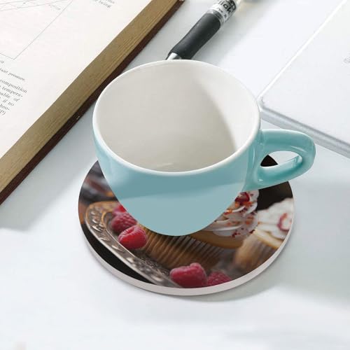 Dessous de verre en céramique lot de 6 avec support liège isolant table - 6