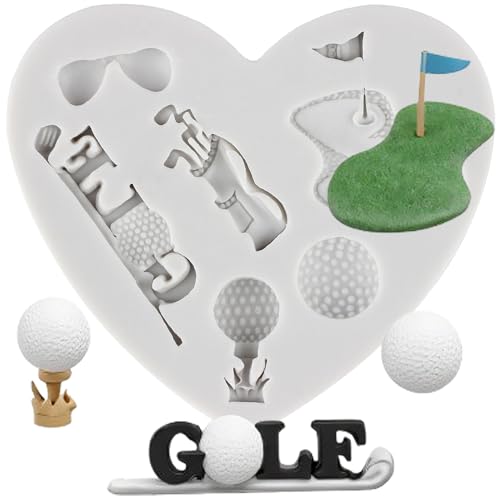 YANQINMS Golf Silicone Mold Golf Balls Chocolate Candy Fondant Molds