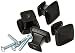 AmazonBasics Traditional Square Cabinet Knob, 1.25" Diameter, Flat Black, 25-Pack
