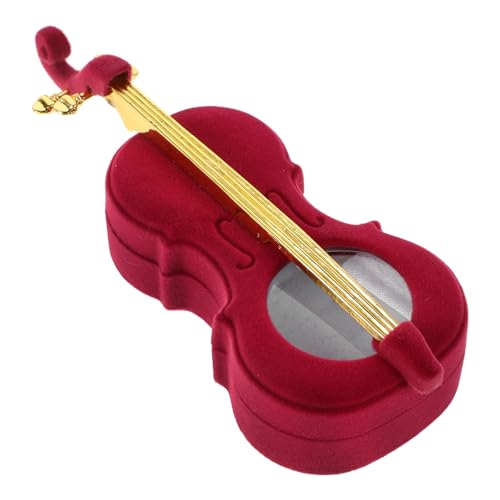 DOITOOL Joyero que Protege Joyas Organizador Adorable para Niñas Forma de Violín y Mantiene Accesorios Ordenados en Casa o Viajes