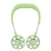 Ventaglio del Collo, Ventaglio Regolabile a Mano Personal Neck Double Fans Cuffie Design Wearable Portable Neckband Mini Ventilatore con USB e Rotazione a 360 Gradi per Casa Ufficio Viaggio (green)