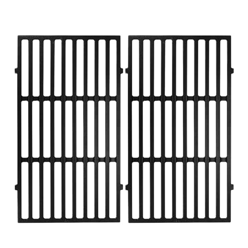 GasSaf 17.5 Grill Grates for Weber 7637 Spirit 200 E210 E220 S210 S220, GS4 Spirit II E-210 (Front-Knob), Cooking Grates Replacement Parts for Weber 2 Burner Gas Grills, 17.5 x 10.2 Cast Iron, 2-Pack