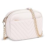 bolsos beige 2018 Tamaño perfecto: esta bolsa cruzada tiene un tamaño de 21 x 7 x 17 cm (8,27 (largo) x 2,76 (ancho) x 7 (alto) pulgadas), lo suficientemente grande como para llevar su teléfono, billetera, tarjetas de crédito y otros artículos diarios.