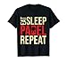 Essen Schlafen Padel Tennis Wiederholung Schläger Sport T-Shirt