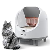BNZ Self Cleaning Litter Box – Automatic Cat Litter Box for Multiple Cats | Safety Sensors, Open Top Design | Includes Scent Cartridge & Trash Bags