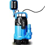 FOTING 2025Upgraded 28000 L/H Submersible Water Pump with Float Switch, 900W Electric Sump Pumps for Dirty/Clean Water, Portable Water Pump for Garden Pond, Pools, Ditches