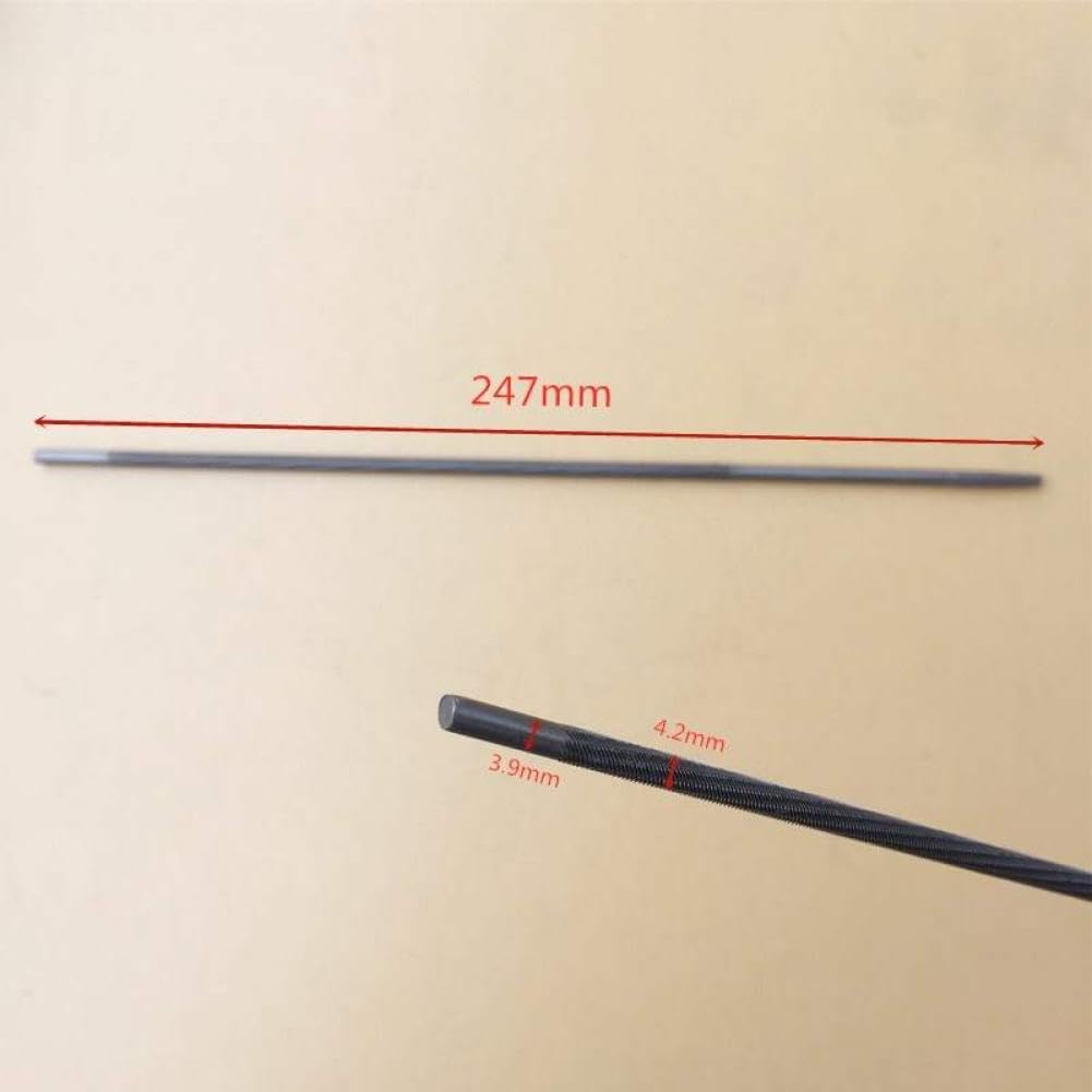 Lima per Motosega da 12 Pezzi Lima per affilare la Motosega da 5/32 Pollici 4,0 mm Compatibile con 70504