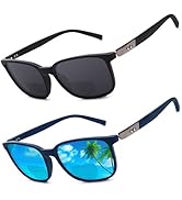 JO Bifocal Reading Glasses Sunglasses 2 Pack for Men - UV400 Protection Fashion Bifocal Sun Reader