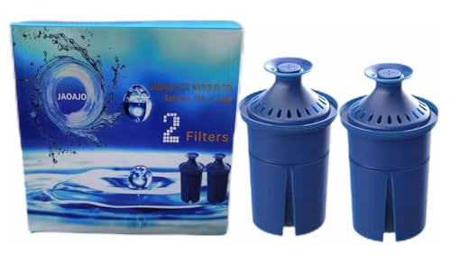 Elite Water Filter Replacements for Brita Pitcher Water Filter and Dispensers NSF Certified to Remove 99% of Lead BPA FREE 2 Count(Blue)