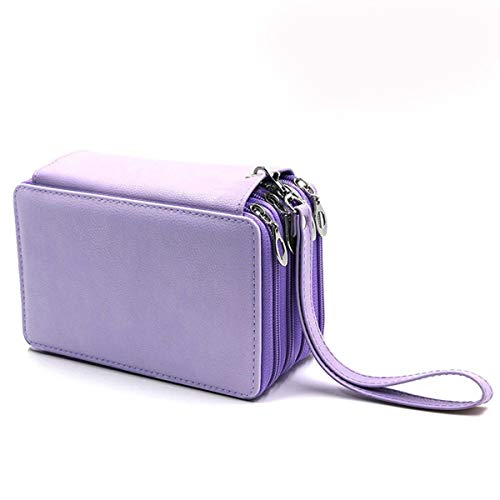 VIDOO Étui Crayon École 72 Trous Penal Pencil Case pour Les Filles Garçons Stylo Sac Grande Cartouche Pénalités Poche De Papeterie Big Box- Violet