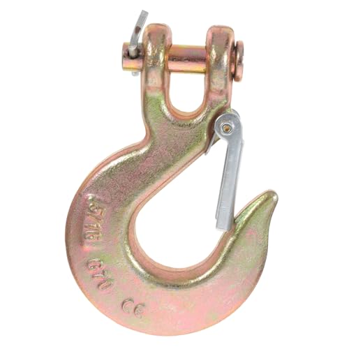 FELTECHELECTR Handy Lifting Hook 2 Ton Big Hole Hook Metal Cargo Lifting Hook Safetylatch Sturdy for Heavy Duty Lifting