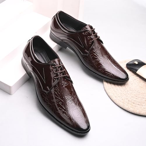Image of Centrino Men's Formal Lace-Up Shoes | Soft & Comfortable Formal Shoe| Lace-Up, Textured Detail, Formal Business Style| Design Formal Shoes | Stylish-Looking Footwear (9362)