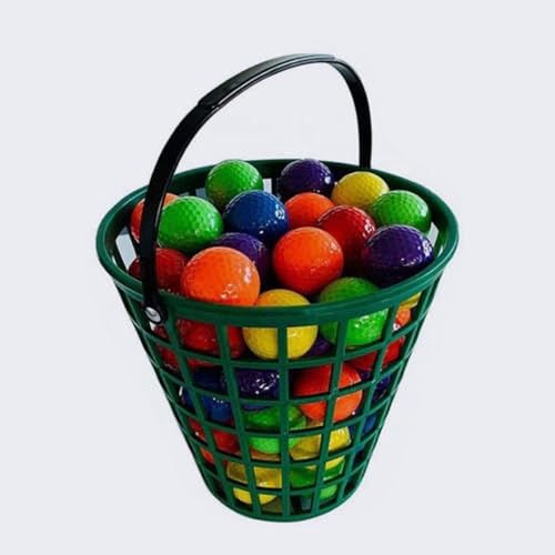 Cesta de balones de golf de plástico resistente con asa para transporte 4