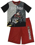 LEGO Harry Potter, Boys Pajama Set, 2-Piece Shirt and Shorts Set, Grey, Little Kid Size 8
