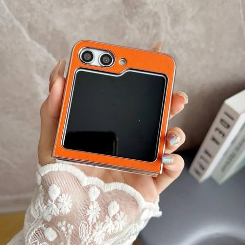 Coque rigide en plastique Housse antichoc Bleu Galaxy Z Flip4 cuir