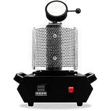 Electric Gold Melting Furnace,1600W Digital Melting Furnace Machine, Maximum Temperature 1150C, with Stainless Steel Protective net and Graphite Crucible, for Casting Refining Kiln Tools