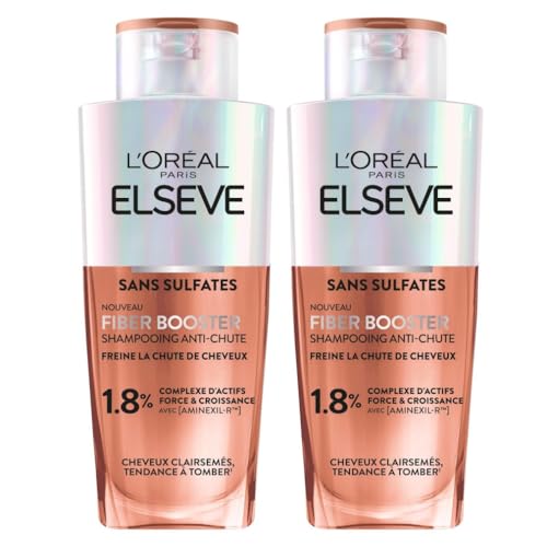 L'Oréal Paris Elseve Fiber Booster Shampooing Anti-Chute, 2x200ml
