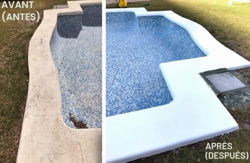 Tecno Prodist RENOVATEC MARGELLE de 5 Kg BLANC Peinture pour rénover les bords de piscines ou pierre de margelle - Antidérapant, Haute résistance et durabilité - Facile à appliquer – vue 4