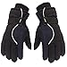 Kids Winter Gloves Warm Ski Adjustable Gloves Toddler Winter Warm Windproof Outdoor Sports Gloves for Boys Girls (Black, One Size)