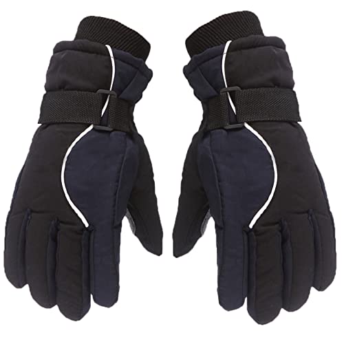 Guantes de esquí para niños, impermeables, resistentes al viento, para nieve, cálidos, esquí, senderismo, ciclismo, invierno, para niños de 5 a 11 años