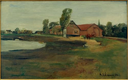Image sur Toile Impression Tableaux Peinture Paysage avec Étang Max Liebermann 60x90cm
