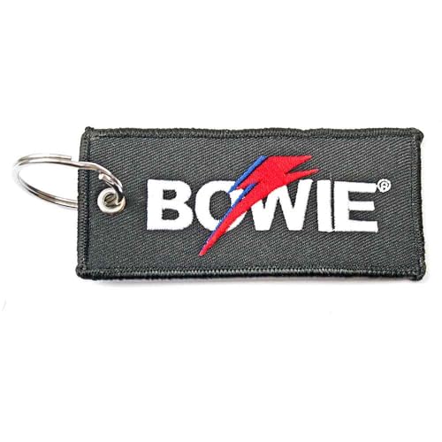 David Bowie Schlüsselring Keychain Patch Flash Logo Nue offiziell