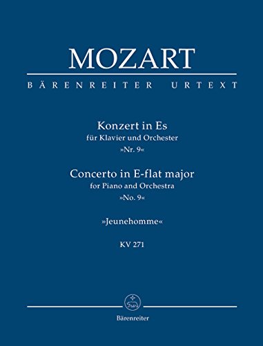 BARENREITER TASCHENPARTITUREN MOZART W.A. - PIANO CONCERTO IN E-FLAT MAJOR 'JEUNEHOMME CONCERTO' (NO. 9) E-FLAT MAJOR KV 271 - STU Classical sheets Pocket score