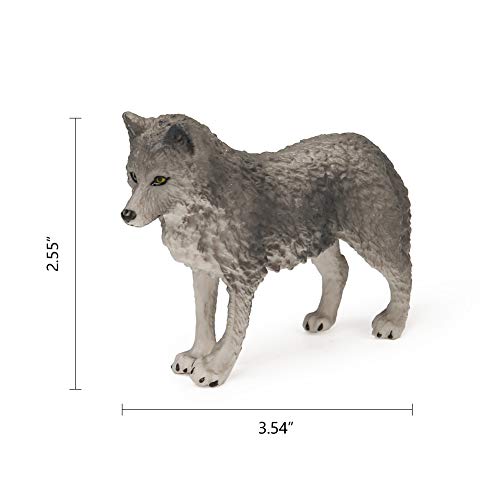 RESTCLOUD 7Pcs Wolf Toy Figurines Set Wolf Animals Figures (Wolf Set B) - Thumbnail 4