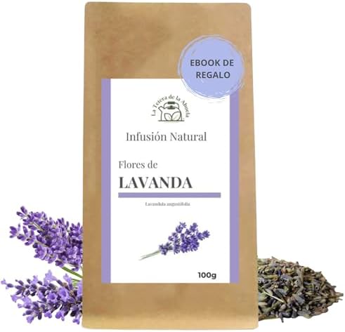 Infusión de Lavanda Natural 100 g – Flor Entera y Seca – Té Relaj...