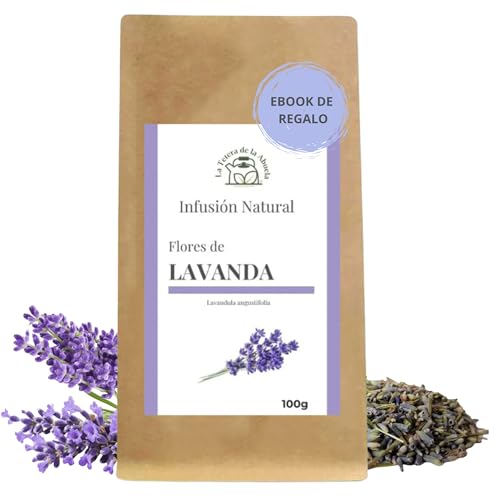 Infusión de Lavanda Natural 100 g – Flor Entera y Seca – Té Relajante sin Cafeína para Calma y Bienestar – La Tetera de la Abuela