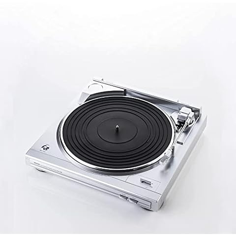 Denon DP29FE2 Record Player for Vinyl Records, Vinyl Turntable , MP3 & WAV, 33/45 RPM, Built-in Phono Equalizer, Including Removable Dust Cover & MM Cartridge, MC Compatible, Silver Cover