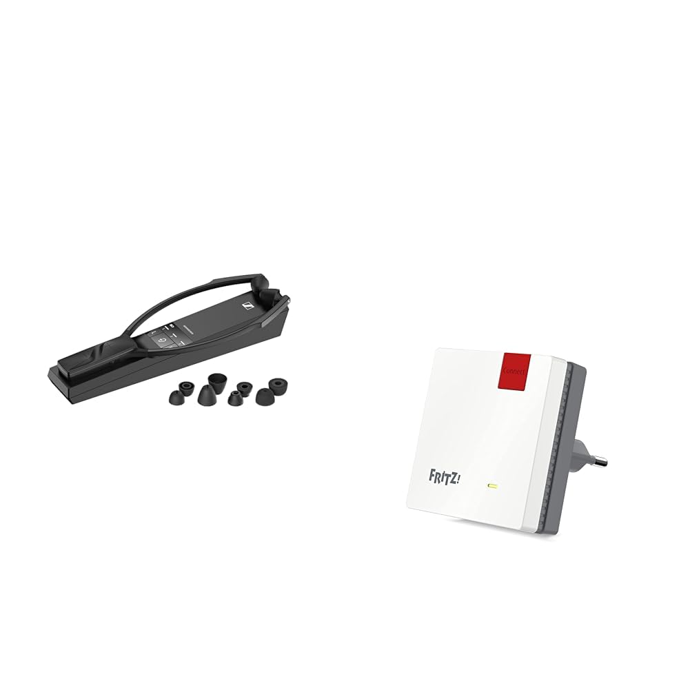 Sennheiser Der kabellose, Digitale TV-Kopfhörer RS 5200, Kristallklarer Sound & AVM Fritz!Repeater 600 International
