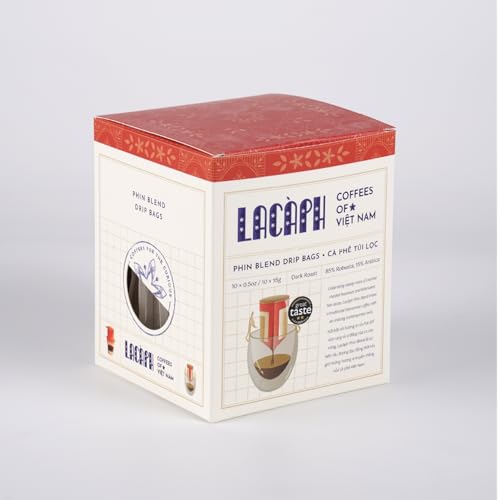 LACÀPH PHIN BLEND DRIP BAGS - Vietnamese Coffee Drip Bag | Travel Friendly | Convenient Coffee for Camping