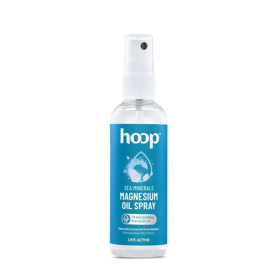 hoop Magnesium Oil Spray | Topical Magnesium Spray For Skin Application | Apply Oil On Feet For Better Sleep, Muscle Recovery, Restless Legs | 100 ml