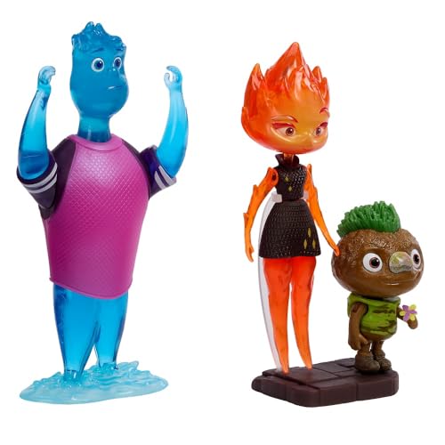 Mattel Disney Pixar Elemental Action Figure 3 Pack, Wade, Ember, Clod, Authentic Posable Movie Toys - Image 2