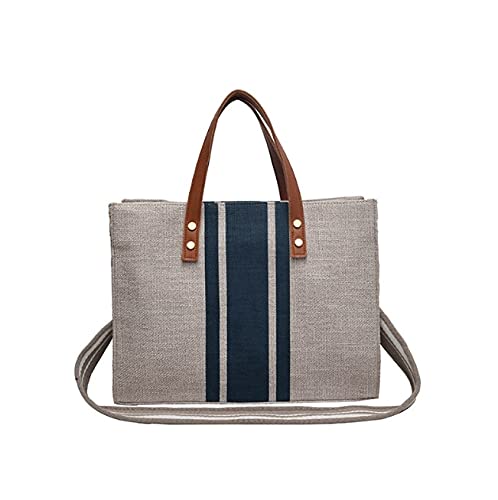 Tote bag - natural with Navy