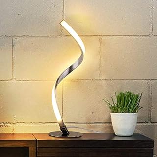 Albrillo Spiral Design LED Table Lamp - Touch Sensor Dimmable Desk Lamp, Warm