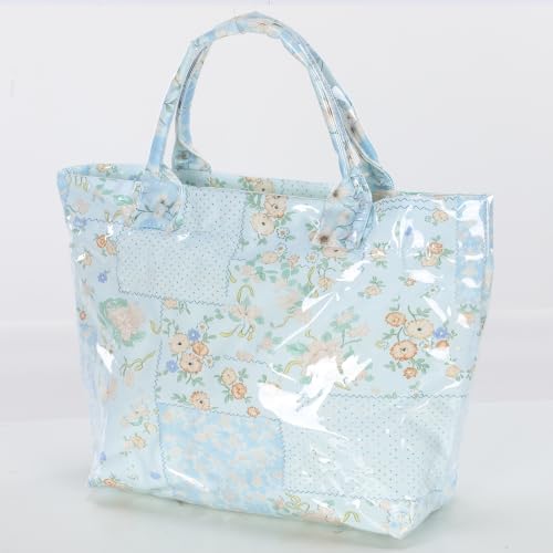 Image of PVC Tote Bag for Women Waterproof Plastic Jelly Tote Letter Print Hobo Handbag for Travel, Gift