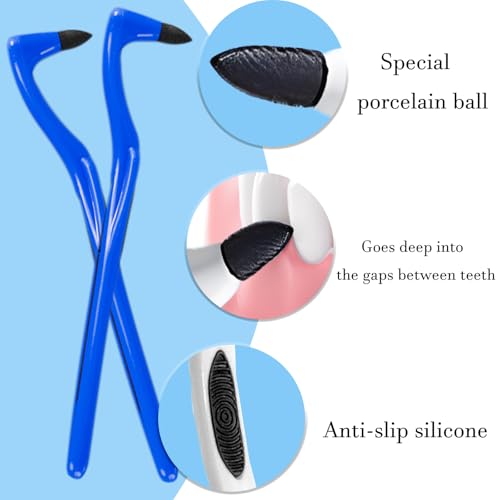 Image of 3Pcs Teeth Stain Remover,Tooth Stain Eraser,Tartar Eraser Polisher,Dental Plaque Tool,Eraser for Coffee Stain Teeth Whitening Cleaning Polishing Kit (Blue)