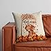 GABSHAIM Hello Fall French Bulldog Throw Pillow Cover Maple Leaves Tree Autumn Personalized Watercolor Dog Pillow Case 18x18 Inch Double Side Linen